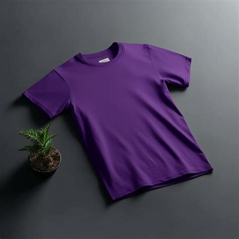 Premium Ai Image Purple Tshirt Mockup Shirt Mockup Set Purple Tee