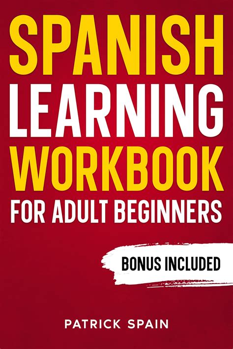 Spanish Learning Workbook For Adult Beginners Learn Spanish Words And