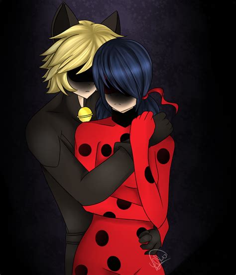 ladybug and chatnoir in dark together by ellaellylove on deviantart