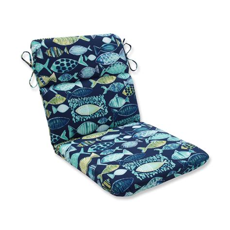 Aqua Blue And Green Nautical Outdoor Patio Rounded Chair Cushion Walmart Com Walmart Com