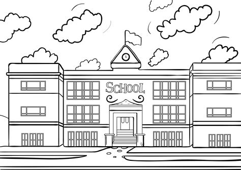 Free Schoolhouse Coloring Page Download Free Schoolhouse Coloring Page