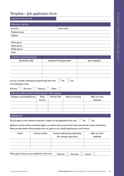 Blank Employment Application Form Sample Templates At 7 Free