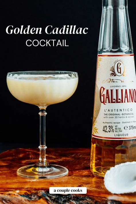Golden Cadillac Recipe Cadillac Drink Recipe Cocktail Desserts Cocktail Drinks Alcoholic