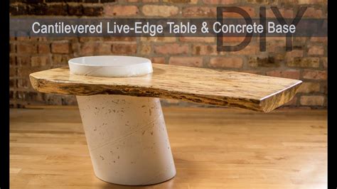5 out of 5 stars. DIY Live Edge Table w/ White Concrete Base || How to Make ...