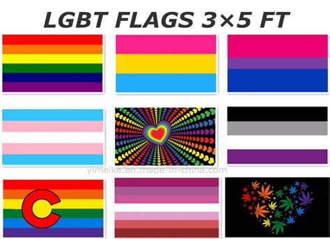 Gay Pride Transgender Lesbian Bi Sexual Rainbow Banners Lgbt Flags