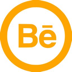 Logo behance button social media png. Orange behance 5 icon - Free orange site logo icons