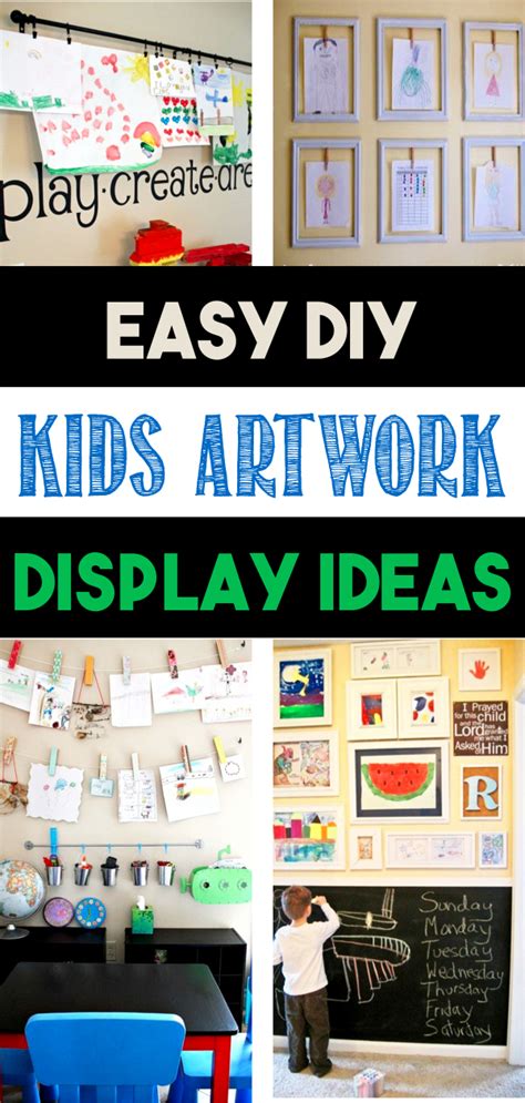 Kids Artwork Display Ideas Easy Ideas For Displaying