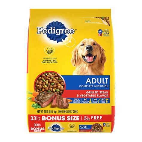 Pedigree Adult Dry Dog Food Chicken And Steak Healthy American Home