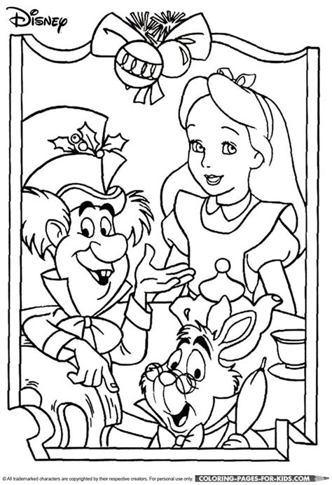 Disney Alice In Wonderland Coloring Pages Coloring Home