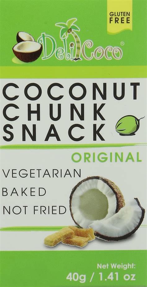 Delicoco Coconut Chunks Snack Original Flavour 40 G Pack Of 6 Amazon