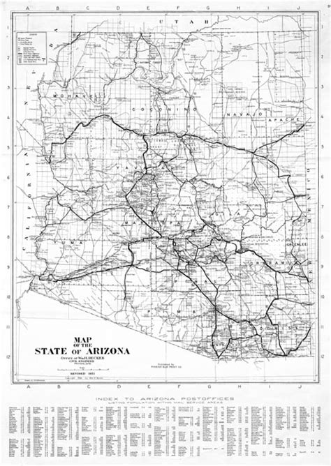 Map 56 Map Of The State Of Arizona