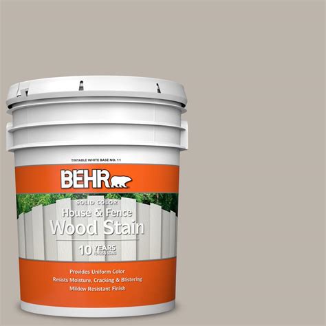 Behr 5 Gal Hdc Ct 21 Grey Mist Solid Color House And Fence Exterior