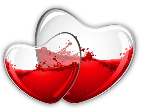 Glass Hearts With Red Wine Png Clipart Picture Gallery Yopriceville