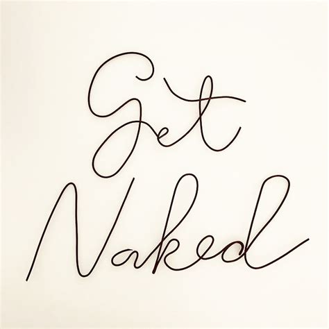 Wire Word Wall Art Decoration Get Naked Floating D Design Etsy