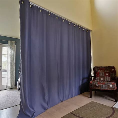 Roomdividersnow Ceiling Track Room Divider Kit With 8 Foot Tall Curtain Panel A Bed Bath And