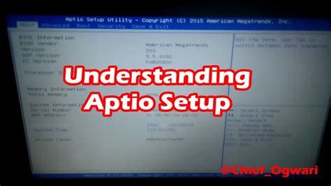 Understanding Aptio Setup Utility On Asus 2015 Youtube