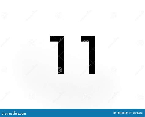 The Number Eleven 11 In Black Color Stock Image Image Of Number