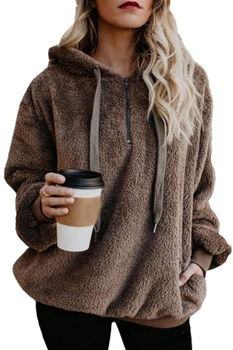 All products from oversized zip hoodie category are shipped worldwide with no additional fees. Yanekop Womens Sherpa Pullover Fuzzy Fleece Sweatshirt ...