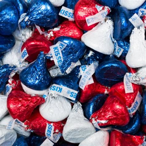 Hersheys Kisses Chocolate Patriotic Candy With Red Blue And White