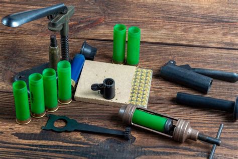 Reloading Process Shotgun Shells With Special Reload Equipment Powder