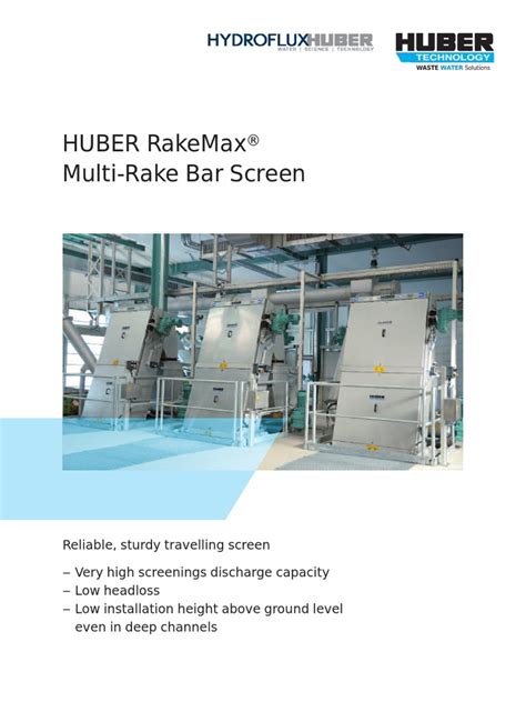 Huber Rakemax Multi Rake Bar Screen Hydroflux Australia Brochure Pdf