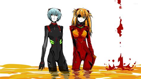 Online Crop Rei Ayanami And Asuka Langley Soryu From Neon Genesis Evangelion Neon Genesis