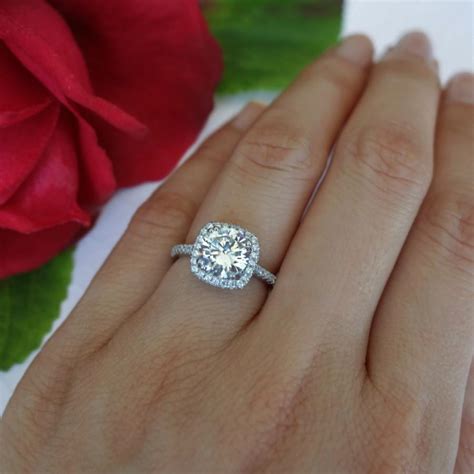 Square Engagement Rings With Diamond Band Engagement Rings Tiffany Co Whether A Cushion Cut