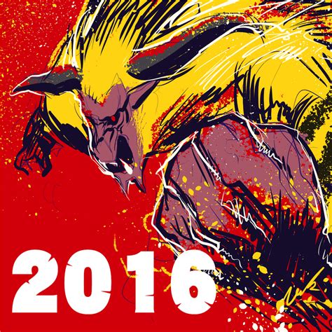 Safebooru 2016 Blonde Hair Capcom Horns Monster Monster Hunter No Humans Rajang Red Background
