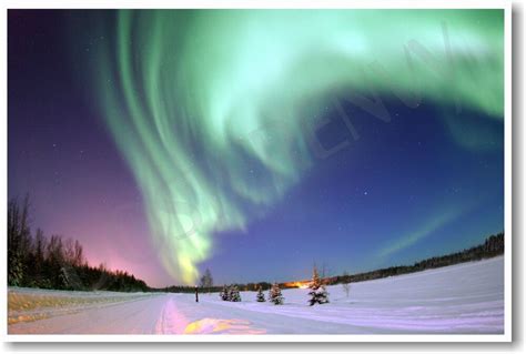Aurora Over Alaska Usa America Northern Lights Science
