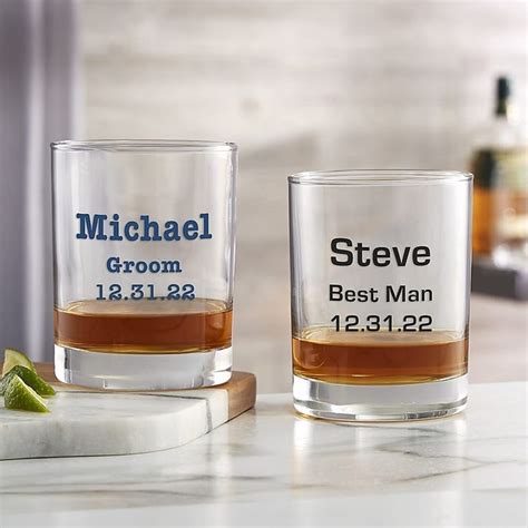 Groomsmen 14oz Personalized Printed Whiskey Glass Bed Bath And Beyond Canada In 2022