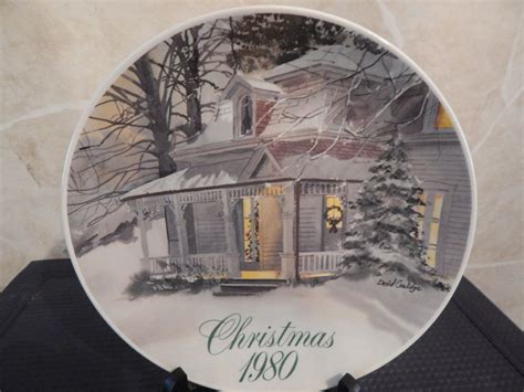 1980 Christmas Plate Works Of David Coolidge For Smuckers Christmas