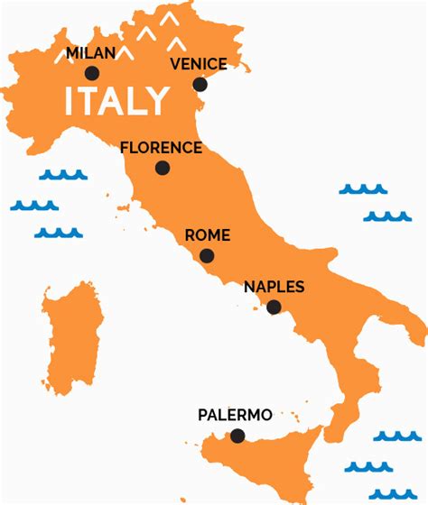 Tourist Map Of Italy With Cities Italy Tourist Map Marvelous Map Od