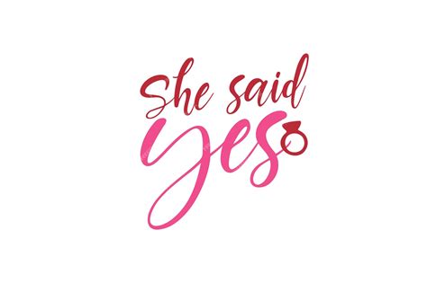 Premium Vector She Said Yes Svg