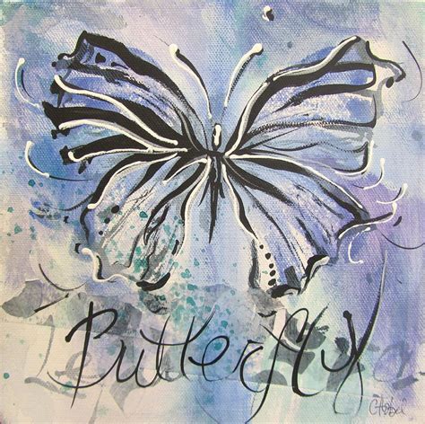 Butterfly Mixed Media Painting Painting By Chris Hobel Fine Art America