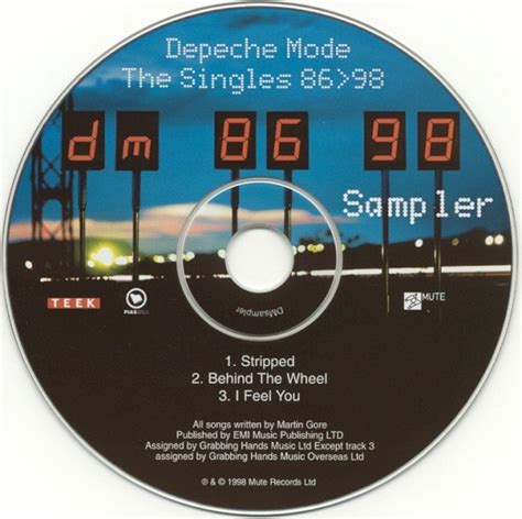 Depeche Mode The Singles 8698 Sampler 1998 Cd Discogs