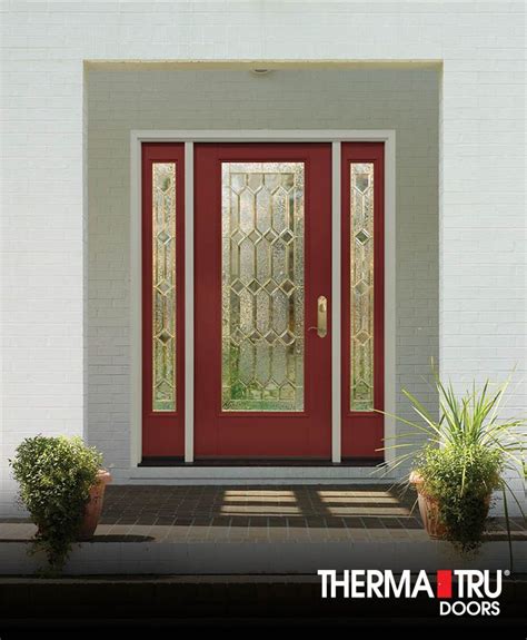 Full Lite Painted Fiberglass Entry Door By Therma Tru Fiberglass
