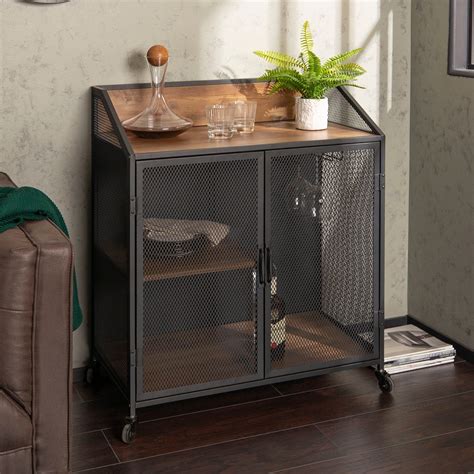 Maybe you would like to learn more about one of these? Industrial 33 Inch Rustic Oak Bar Cabinet in 2020 | Bar ...