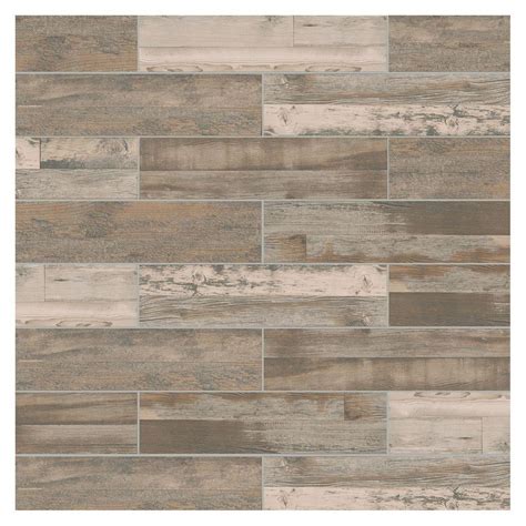 Marazzi Montagna Wood Weathered Gray 6 In X 24 In