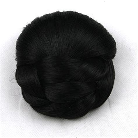 Brunette Braided Clip In Hair Bun Clip On Glamorous Hairpiece