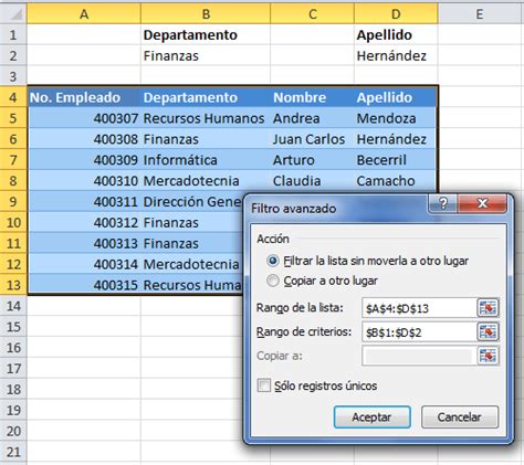 Aprende Y Enseña Excel Como Realizar Filtros Avanzados En Excel
