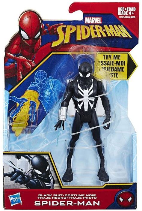 Marvel Spider Man Black Suit Spider Man 6 Action Figure Hasbro Toys