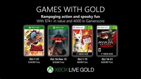 Xbox Live Gold Free Games For October 2019 Announced Gematsu