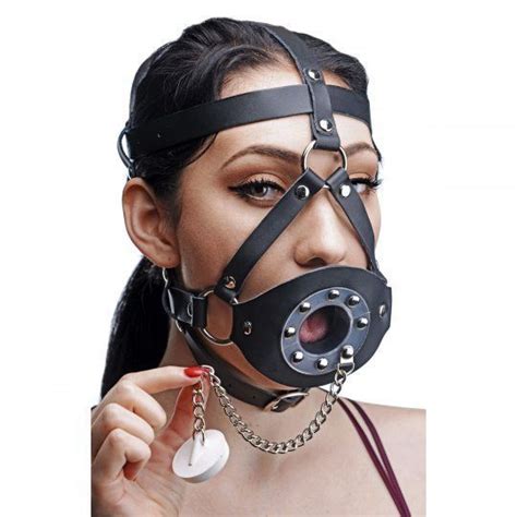 Bondage Plug Your Hole Open Mouth Leather Head Harness Bdsm S M Bds M Master New On