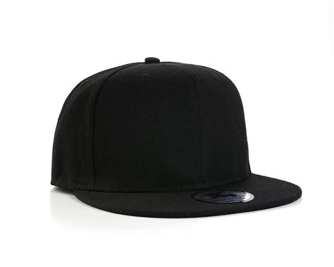 New Plain Black Flat Peak Snapback Baseball Cap Uk Clothing