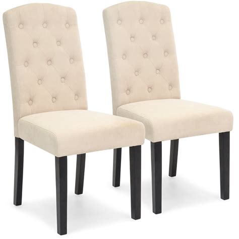 Best Choice Products Set Of Tufted Fabric Parsons Dining Chairs Home