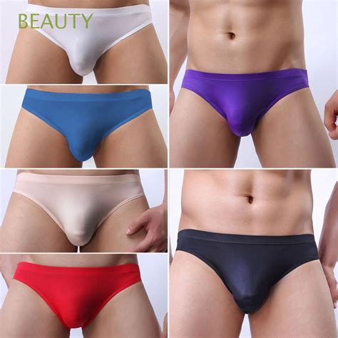 Summer Smooth Low Waist Sheer Pouch Seamless Men Underwear Shopee Singapore