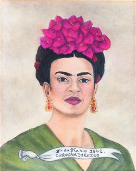 Kahlo Autorretrato 1942 Colored Pencil Drawing Nov 18