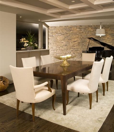 Exquisite Dining Rooms With Stone Walls Dining Room