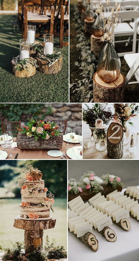 20 Simplest Diy Wedding Ideas With Wood Slices Stumps And Crates