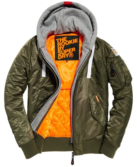 Superdry Real Rookie Flight Bomber Jacket In Green For Men Lyst